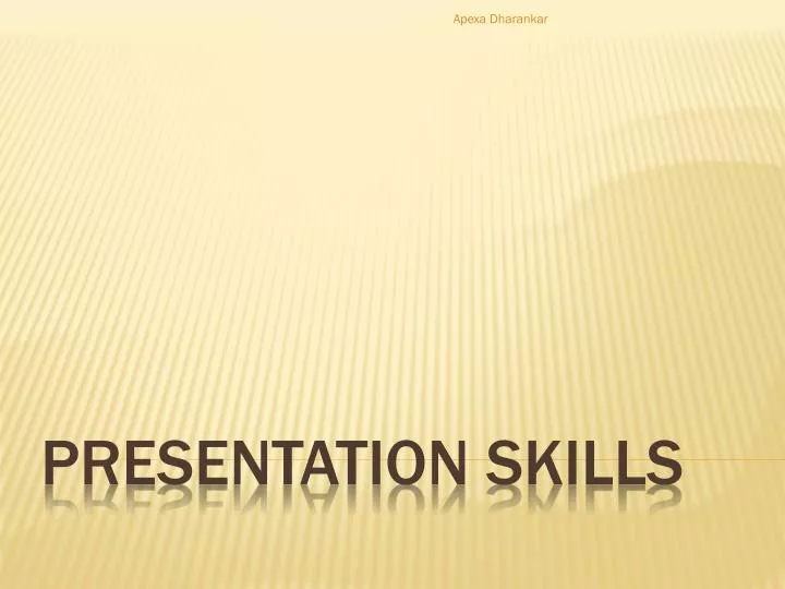 presentation skills