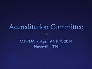 Accreditation Committee