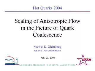 Scaling of Anisotropic Flow in the Picture of Quark Coalescence