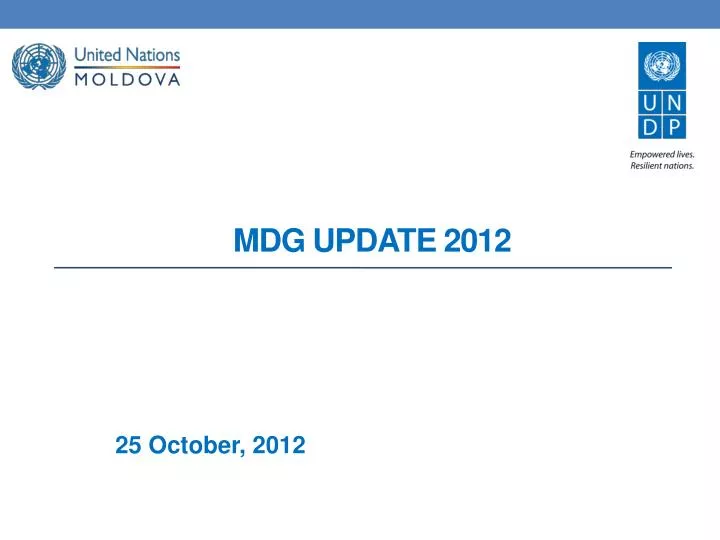 mdg update 2012