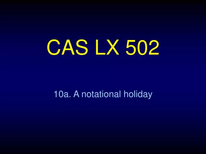 cas lx 502