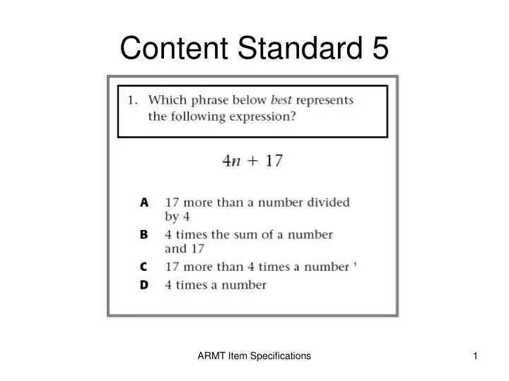 content standard 5