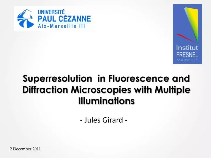 superresolution in fluorescence and diffraction microscopies with m ultiple i lluminations