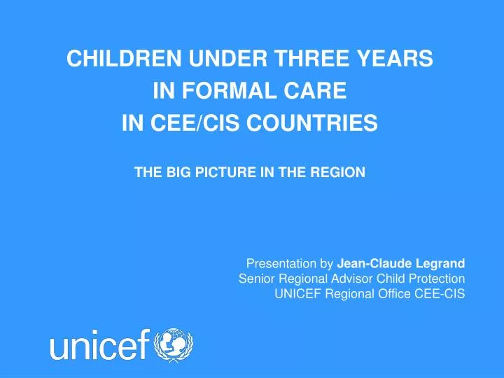 children under three years in formal care in cee cis countries the big picture in the region