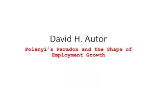 david h autor