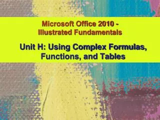 Microsoft Office 2010 - Illustrated Fundamentals