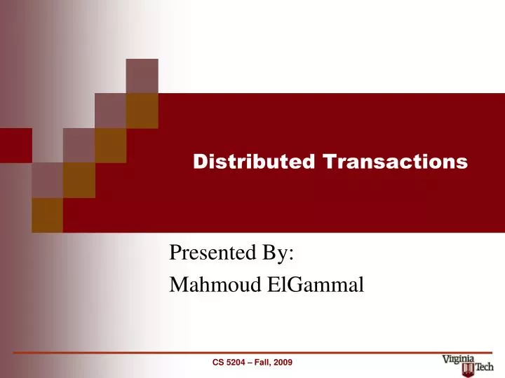 distributed transactions