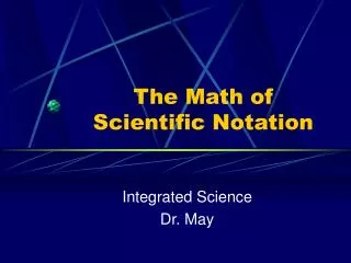 the math of scientific notation