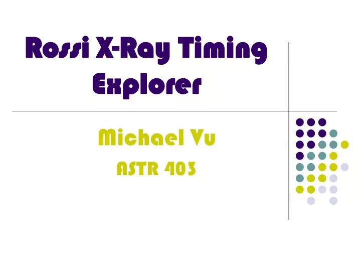 rossi x ray timing explorer