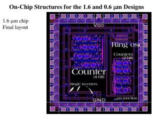 On-Chip Structures for the 1.6 and 0.6 ? m Designs