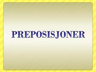 preposisjoner