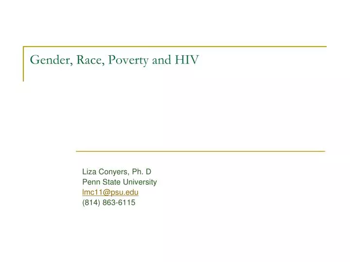 gender race poverty and hiv