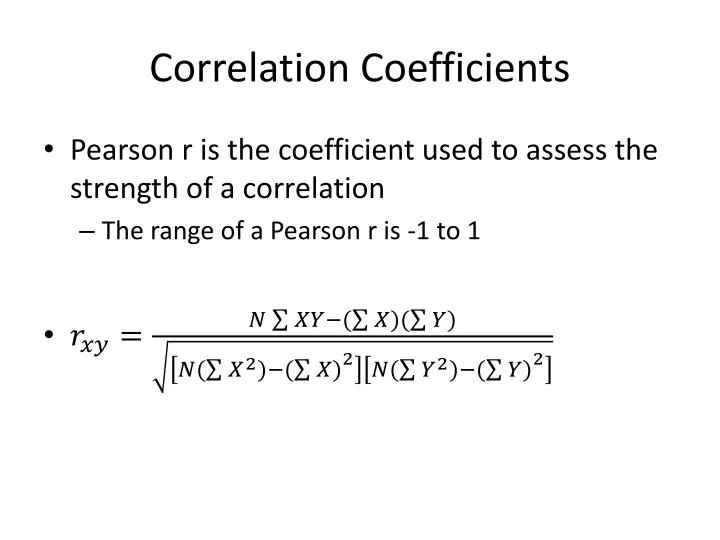 correlation coefficients