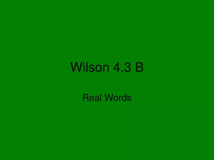 wilson 4 3 b