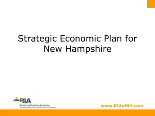 Strategic Economic Plan for New Hampshire