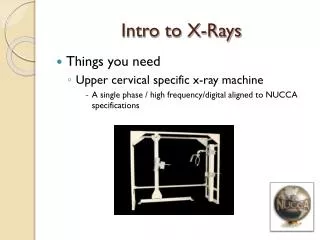 Intro to X-Rays