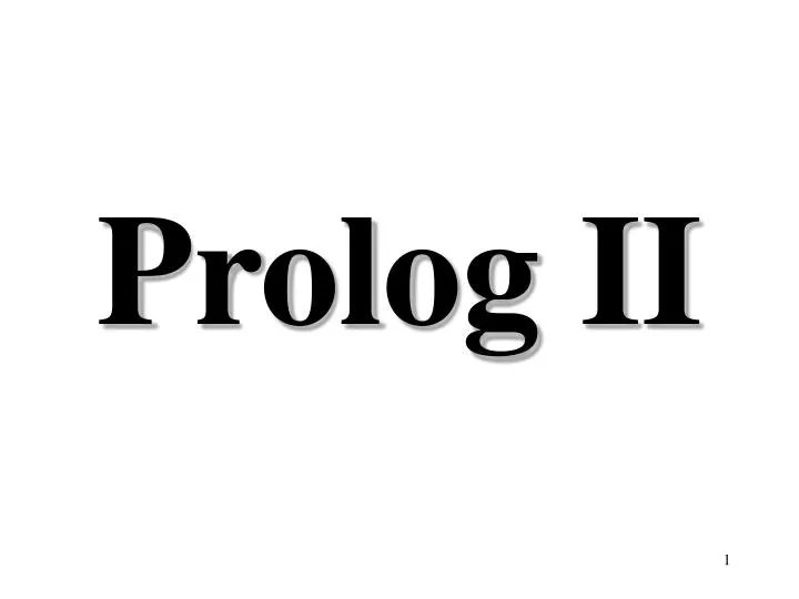 prolog ii