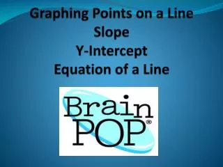 graphing points on a line slope y intercept equation of a line