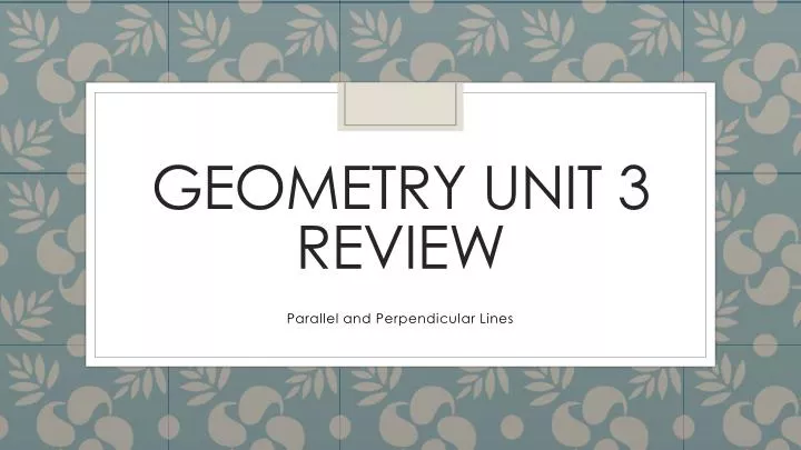 geometry unit 3 review