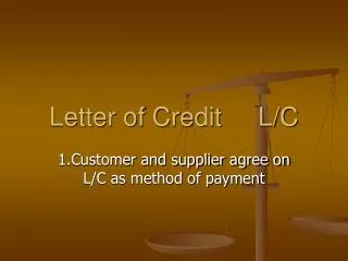 Letter of Credit L/C