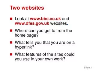 Two websites
