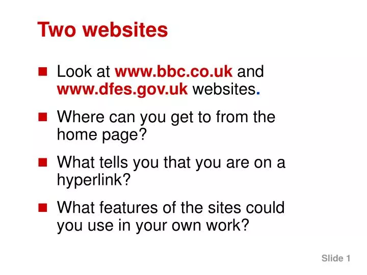 two websites