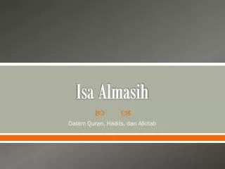 isa almasih