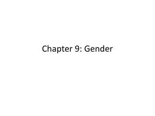 chapter 9 gender