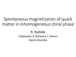 Spontaneous magnetization of quark matter in inhomogeneous chiral phase