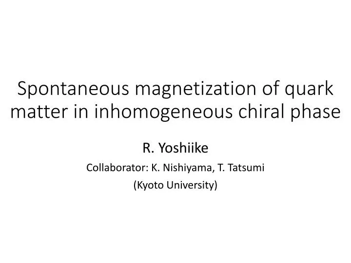 spontaneous magnetization of quark matter in inhomogeneous chiral phase