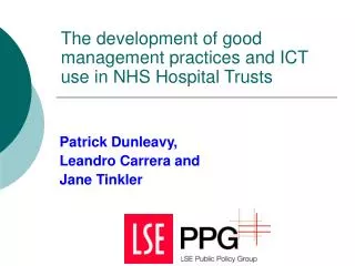 The development of good management practices and ICT use in NHS Hospital Trusts