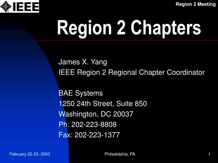 region 2 chapters