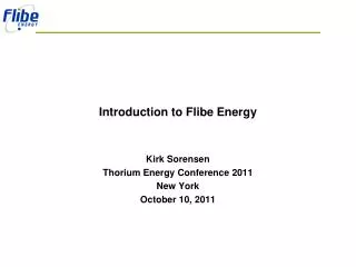 Introduction to Flibe Energy