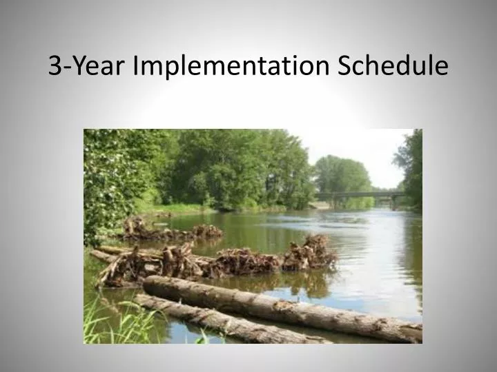 3 year implementation schedule