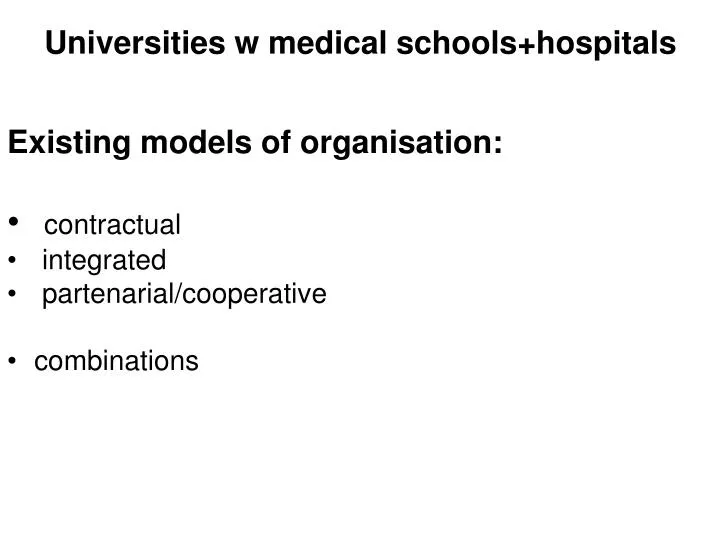 universities w medical schools hospitals