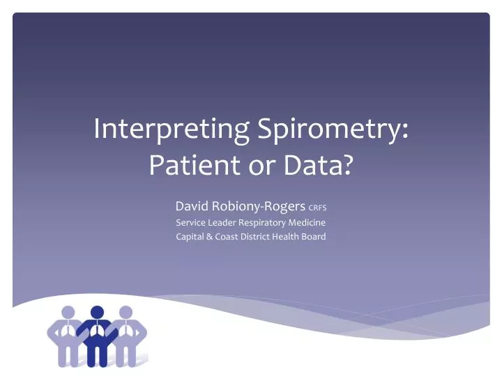 interpreting spirometry patient or data