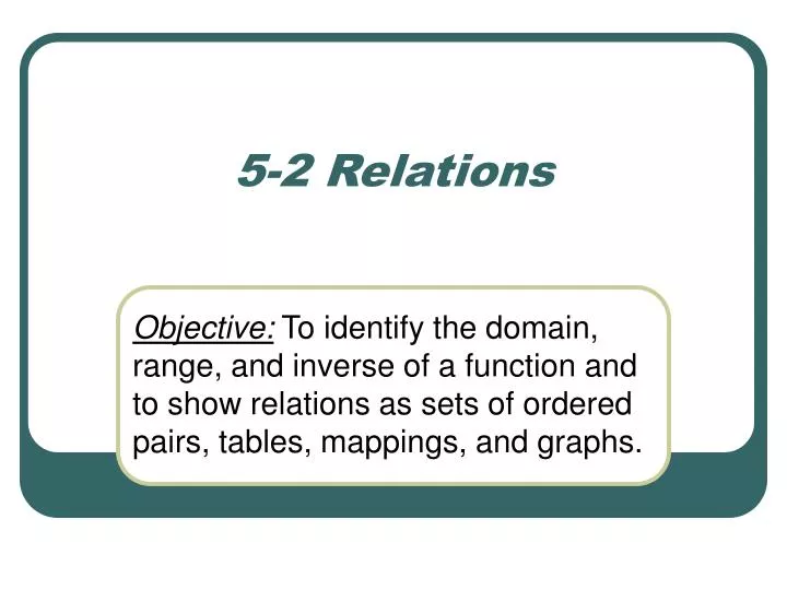 5 2 relations