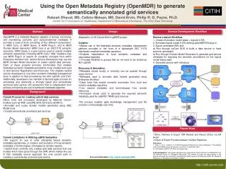 Using the Open Metadata Registry (OpenMDR) to generate semantically annotated grid services