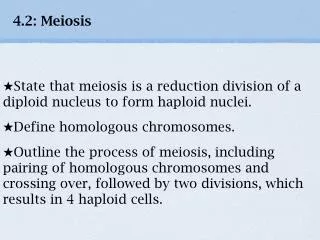 4.2: Meiosis