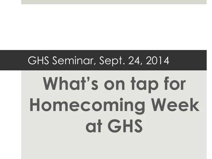 ghs seminar sept 24 2014