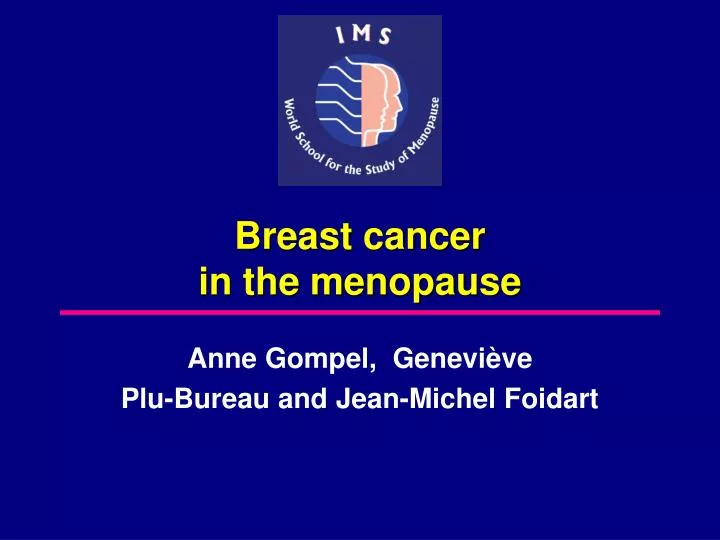 breast cancer in the menopause