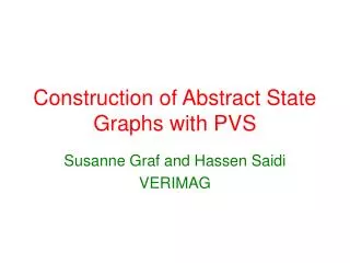 Construction of Abstract State Graphs with PVS