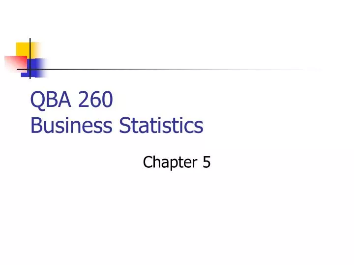 qba 260 business statistics