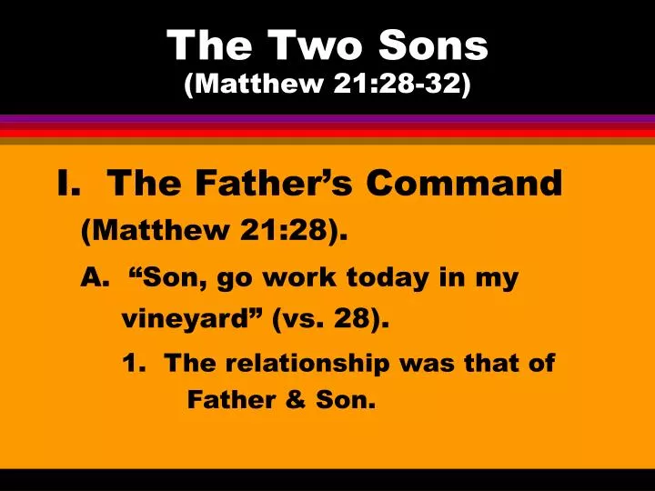 the two sons matthew 21 28 32