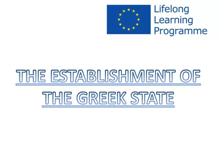 the establishment of the greek state