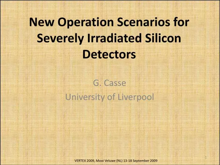 new operation scenarios for severely irradiated silicon detectors