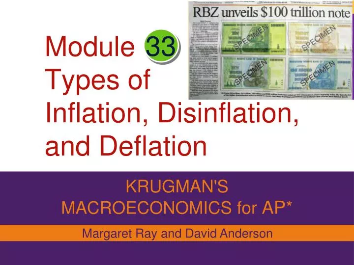 module types of inflation disinflation and deflation