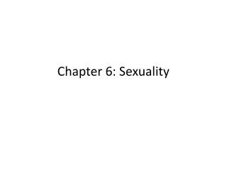 Chapter 6: Sexuality