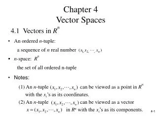 4.1 Vectors in R n