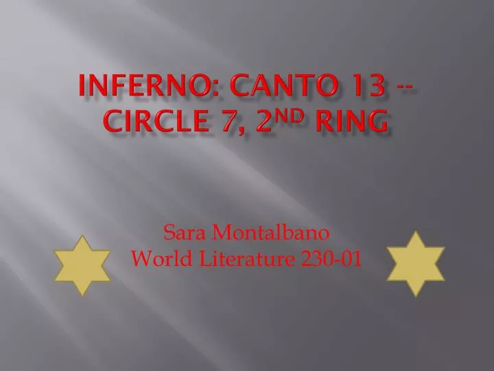 inferno canto 13 circle 7 2 nd ring